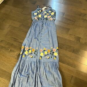 Blue floral dress